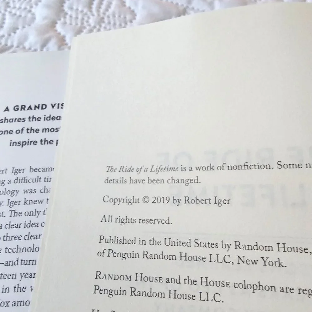 The Ride Of A Lifetime By Robert Iger Hardcover Book